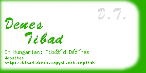 denes tibad business card